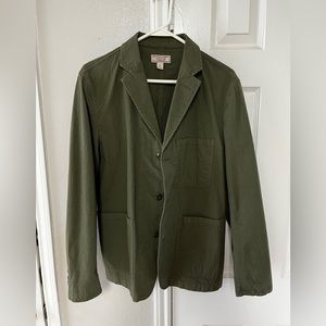 J Crew Wallace & Barnes Cotton Ripstop Chore Blazer Olive Green 38S